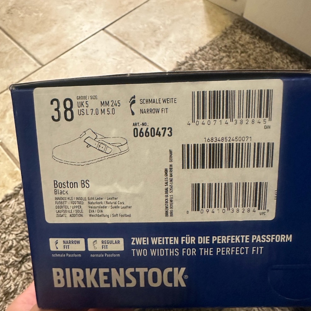 Birkenstock Boston Black Slip-Ons